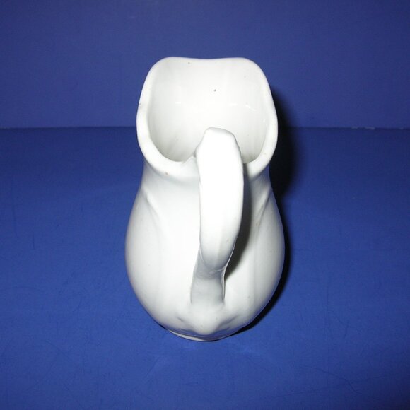 ANTIQUE 1800’s WHITE IRONSTONE PITCHER K.T.&K. Makers MINT!!! OLD!! 4.5"Tall  A - Picture 5 of 7